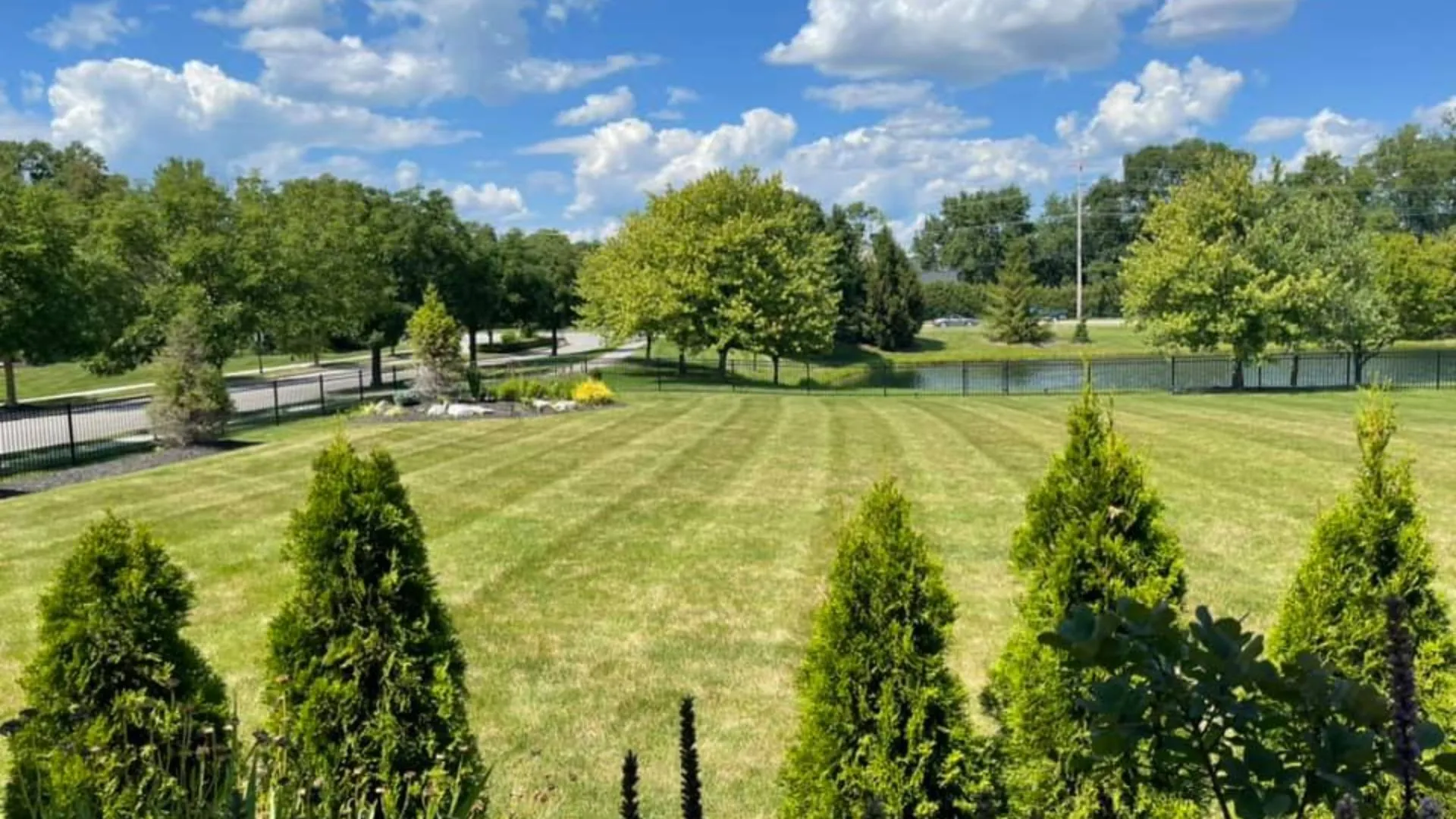 Lawn maintained and mowed by Precision Cutz in Avon, IN.