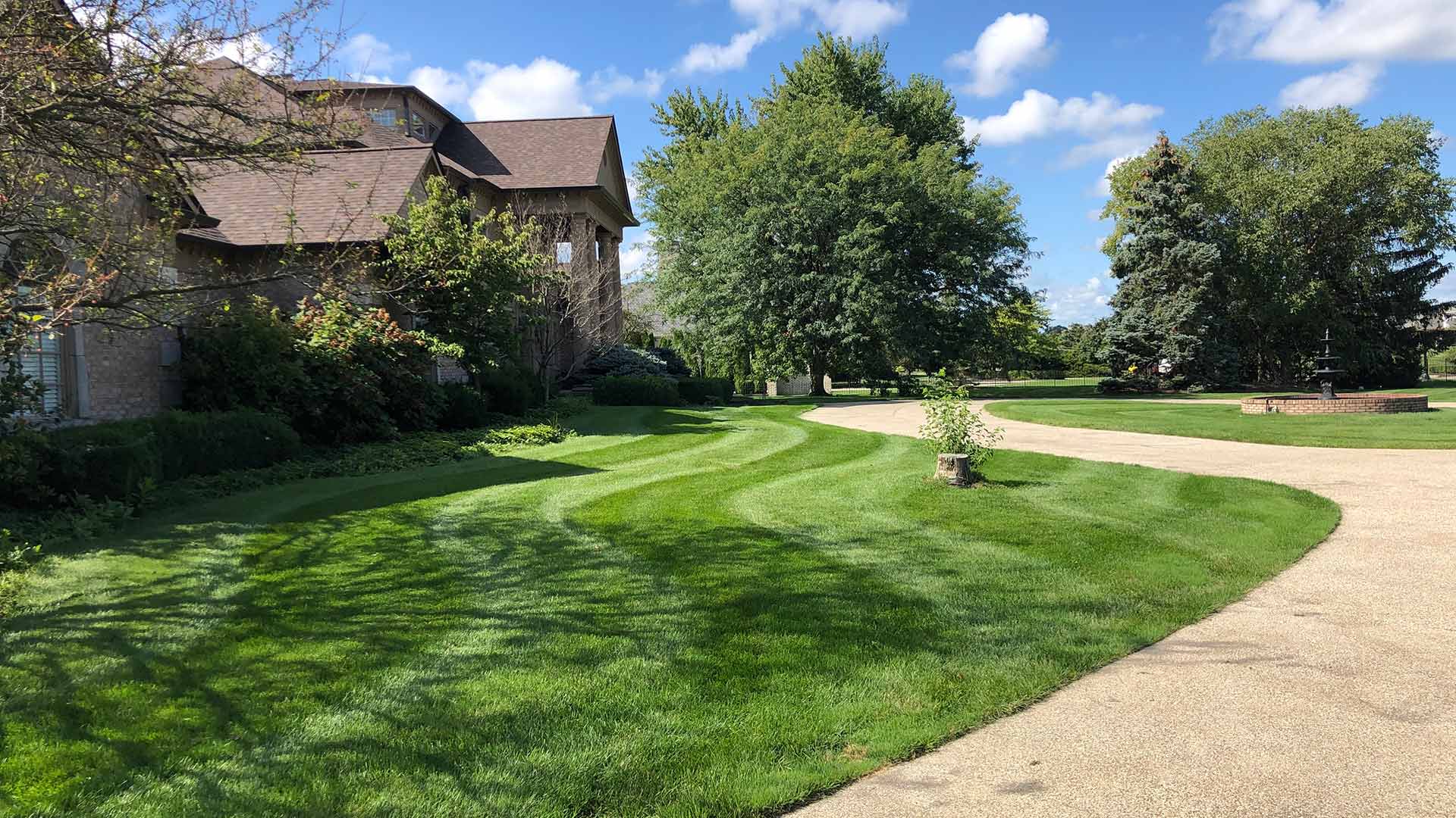 Well maintained lawn in Carmel, Indiana.