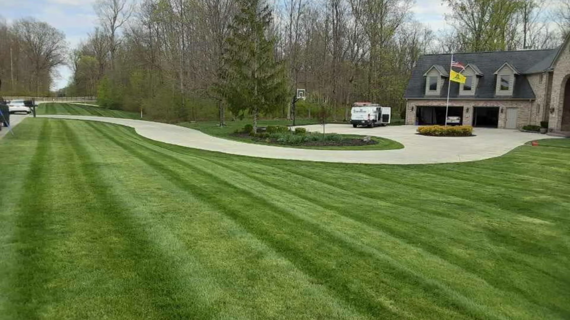 Maintained and mowed lawn in Castleton, IN.