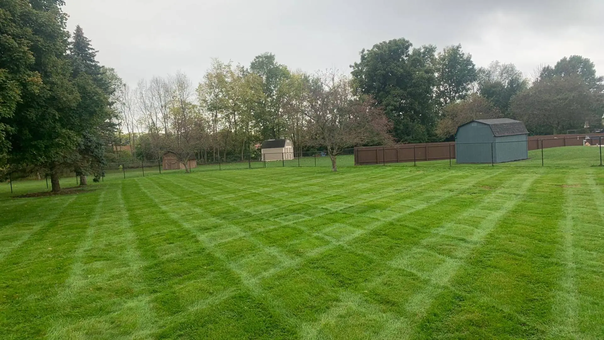 Patterns added to lawn from mowing services in Brownsburg, IN.