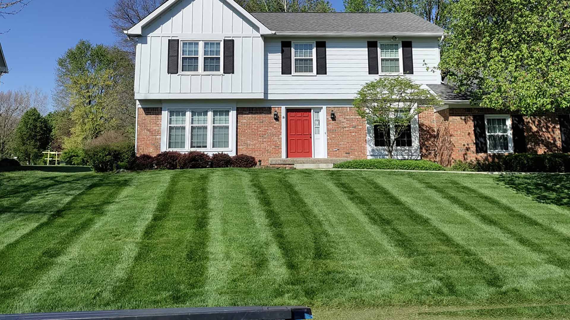 Westfield, IN home property with landscape and lawn maintenance services.