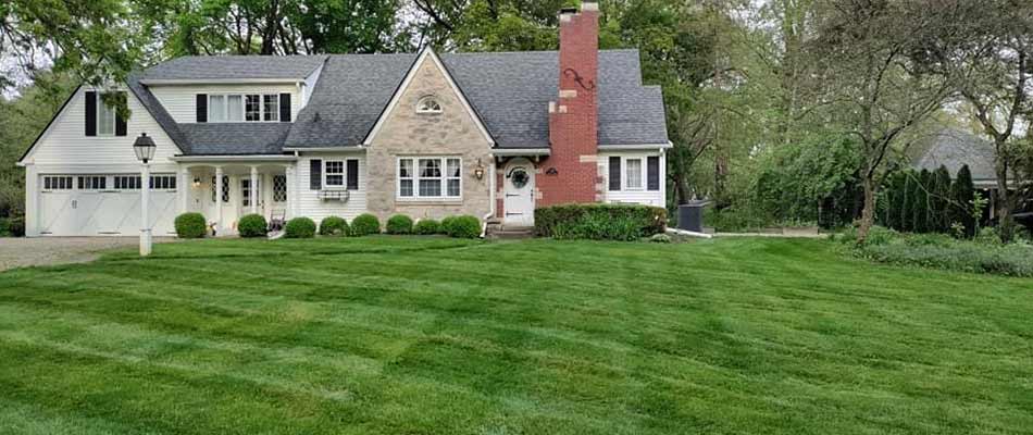 Westfield, Indiana lawn with regular lawn care services.